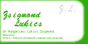 zsigmond lukics business card